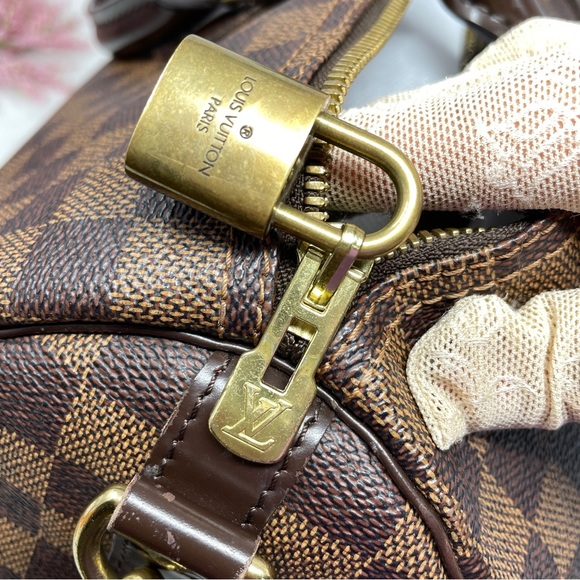114 Pre Owned Authentic Louis Vuitton Damier Ebene Speedy 35 Bandouliere SP1144 - Picture 2 of 16